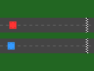 IR drag race (two players) on a Basys 3 FPGA (VGA screen)