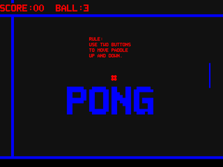 PONG with score text (keyboard) on a Basys 3 FPGA (VGA screen)